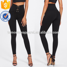 O ilhó preto ata acima o desgaste das mulheres da forma por atacado das leggings OEM / ODM (TA7036L)